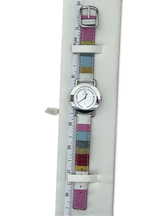 COACH Swiss Made Watch Leather & Suede Legacy Stripe Strap w/Original Packaging main image 5